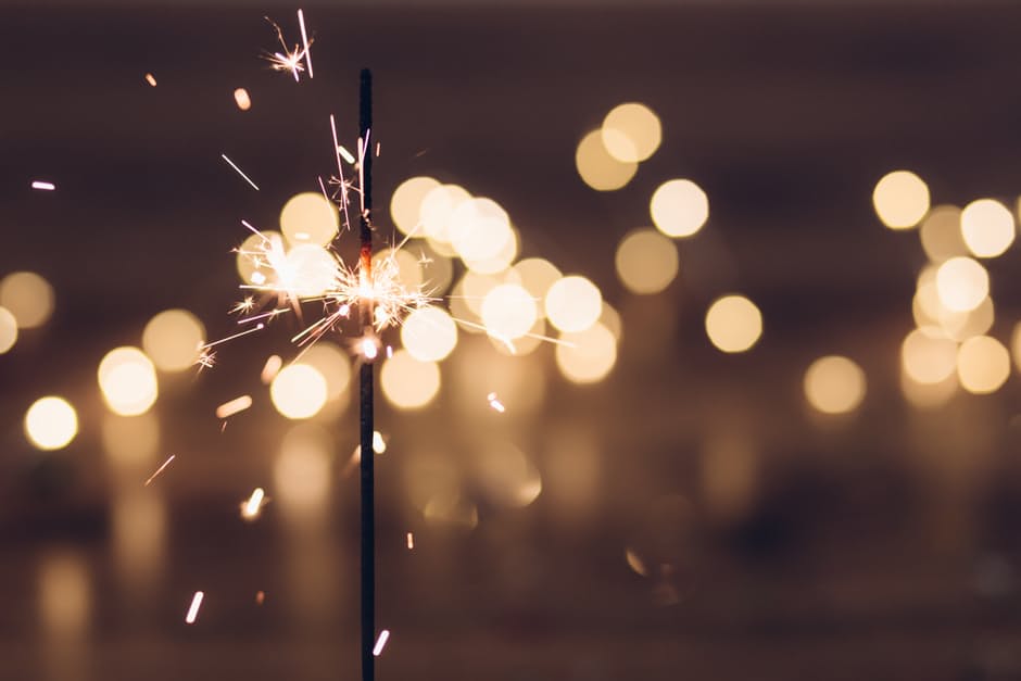 New Year's Eve Sparklers Celebration